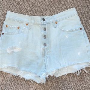 levi’s 501 button up shorts
